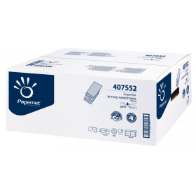 Essuie-mains enchevêtres M ou W 21x32cm ouate blanche 2p DRY TECH - colis de 2000