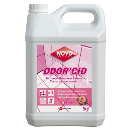 Nettoyant détartrant journalier sanitaire floral - ODOR'CID- bidon 5L