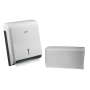 Essuie-mains enchevêtrés pliés W ou M - 22x31cm ouate blanche 2p lisse - colis de 3760