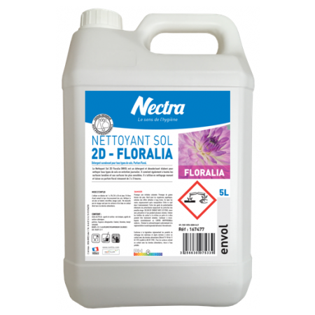 2D - détergent désodorisant parfum floral ou pamplemousse - bidon de 5L
