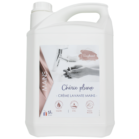 Savon crème mains parfum amande douce - bidon de 5L