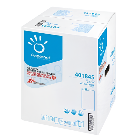 Drap examen medical pure ouate 2 ep. gauf/col 150f - colis de 9 rouleaux