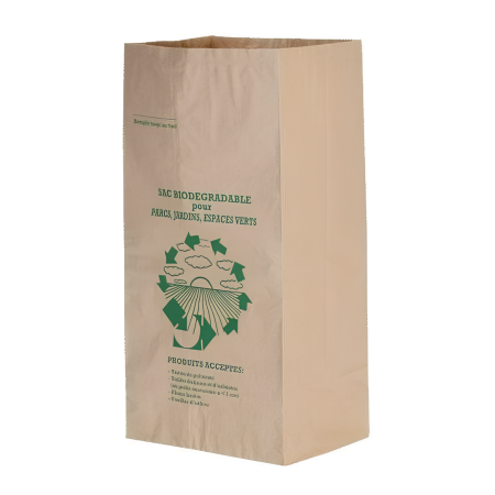 Sacs kraft 100L déchets verts - colis de 25
