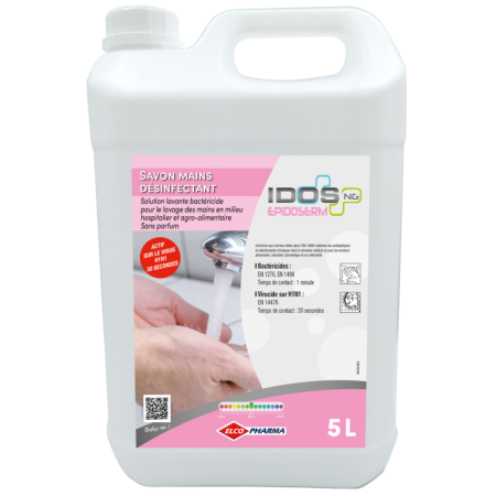 Savon crème main antiseptique et bactéricide - IDOS EPIDOSERM - bidon de 5L