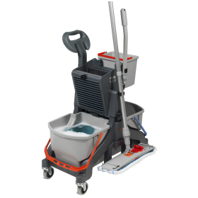 Chariot de lavage NUMATIC avec TIMON LATERAL presse  attache et repose balai