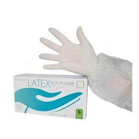 Gants latex non poudré - boite de 100