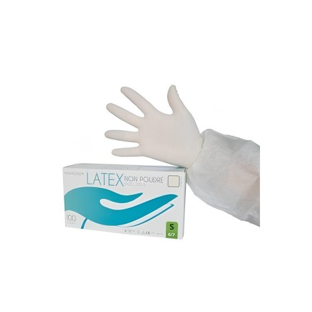 Gants latex non poudré - boite de 100