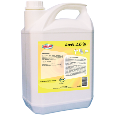Javel classique 2,6% - bidon 5L