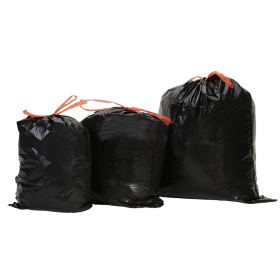 Sacs poubelle 30L noir standard à lien coulissant - colis de 100