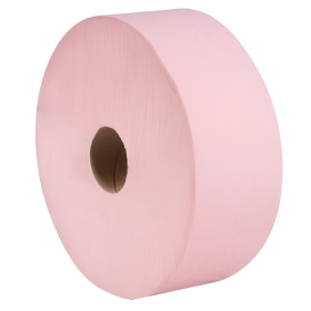 Papier toilette maxi jumbo rose 1 épaisseur 600m - colis de 6 rouleaux