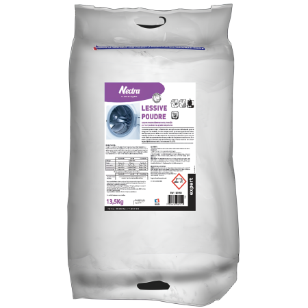 Lessive linge poudre désinfectante sans phosphate spéciale santé - sac de 13,5kg