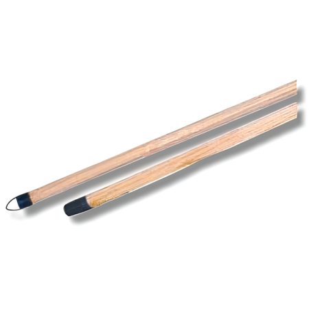 Manche bois 130cm a vis + accroche