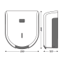 Distributeur papier maxi jumbo blanc - unite
