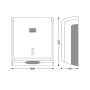 Distributeur essuie main plie z abs blanc