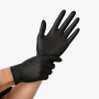 Gant nitrile noir médical non poudre -  boite de 100