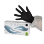 Gant nitrile noir médical non poudre -  boite de 100