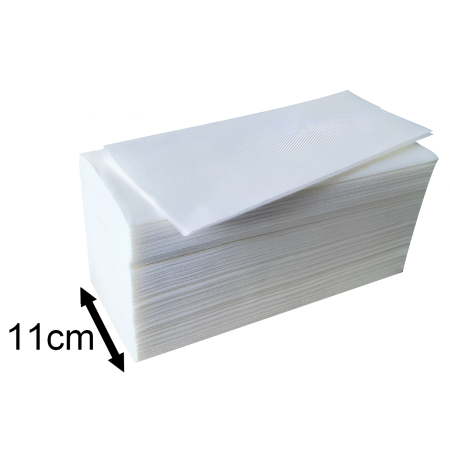 Essuie-mains enchevêtres pliés en V - 21x21cm micro gaufré - colis de 3600