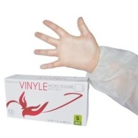 Gants vinyle poudré - boite de 100
