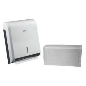 Essuie-mains enchevêtres plies en Z -  pure ouate 2 épaisseurs  22x23cm - colis de 3750