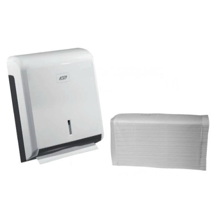 Essuie-mains enchevêtres plies en Z -  pure ouate 2 épaisseurs  22x23cm - colis de 3750