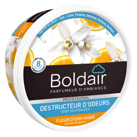 Gel destructeur d'odeur boldair parfum fleur d'oranger - Pot 300 gr