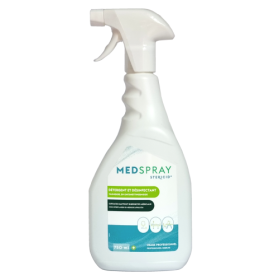 Détergent désinfectant sans alcool sans rinçage medspray - flacon de 750ml