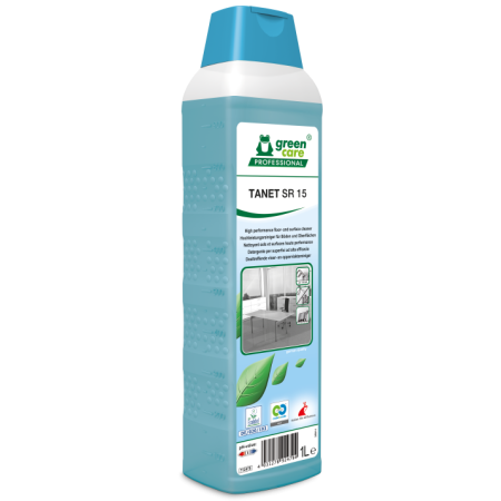 Tanet SR15, nettoyant écologique sols et surfaces à base d'alcool - flacon de 1 litre