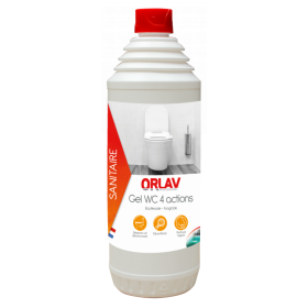 Gel WC 4 en 1, détartrant – désincrustant – désinfectant – désodorisant - flacon de 1L