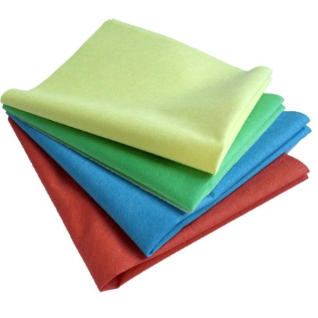 Lavette microfibre NON TISSEE 40x38 cm coloris au choix - sachet de 5