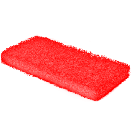 Tampon abrasif  couleur au choix 12x25cm épaisseur 2cm - Lot de 20