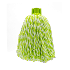 Frange à douille mèches microfibre blanches et vertes
