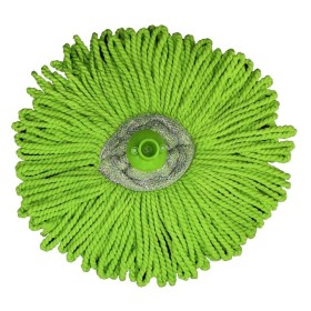 Frange à douille microfibre verte avec bande grattante