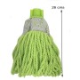 Frange à douille microfibre verte avec bande grattante