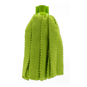 Frange à douille microfibre larges bandes ondulées vertes