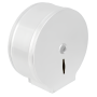 Distributeur papier toilette mini jumbo blanc époxy en acier