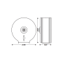 Distributeur papier toilette mini jumbo blanc époxy en acier