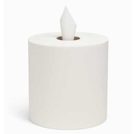 Bobine dévidage central maxi blanche 2 épaisseurs 450f éco - pack de 6