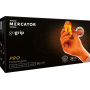 Gants Nitrile orange haute résistance texturés - Boite de 50