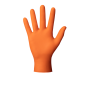 Gants Nitrile orange haute résistance texturés - Boite de 50