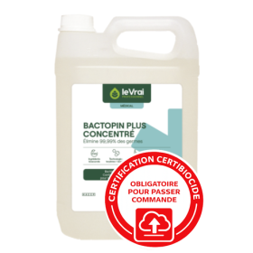 Bactopin plus concentre - détergent désodorisant désinfectant pin - bidon de 5L