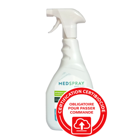Détergent désinfectant sans alcool sans rinçage medspray - flacon de 750ml