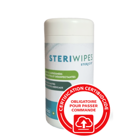 Lingettes désinfectantes inodores - boîte de 100 lingettes