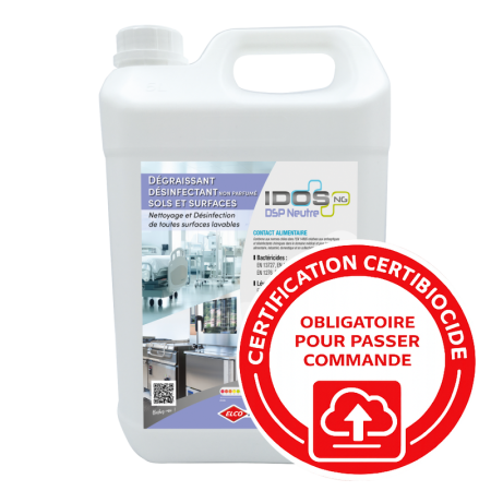 Nettoyant dégraissant désinfectant toute normes - IDOS DSP - bidon 5L
