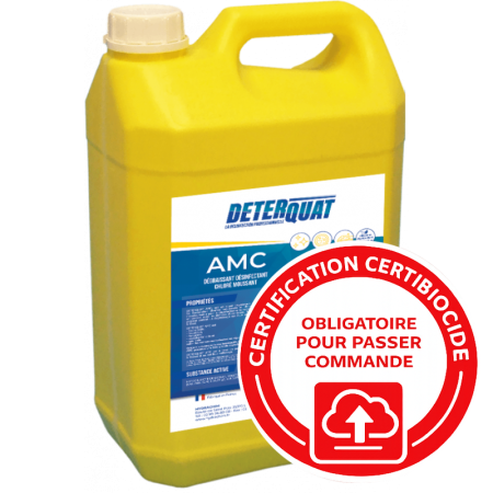 Dégraissant désinfectant chloré moussant, Deterquat AMC - bidon de 5L