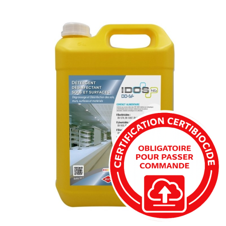 Dégraissant désinfectant contact alimentaire homologué - IDOS DD SF - bidon 5L
