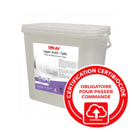 Lessive linge désinfectante en1276 en pastilles - seau de 125 pastilles