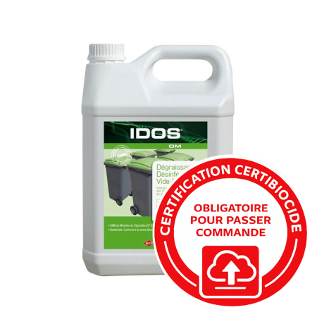 Spécial Vide Ordures au pin - dégraissant désinfectant homologue - IDOS OM - bidon 5L