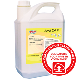 Javel classique 2,6% - bidon 5L