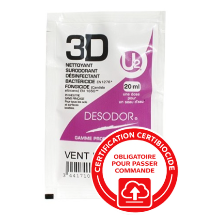 3d - detergent surodorant desinfectant parfum au choix - 250 doses de 20ml