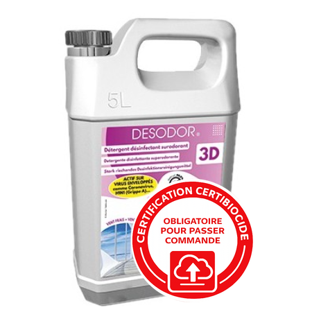 3D - détergent Surodorant désinfectant parfum au choix - bidon de 5L